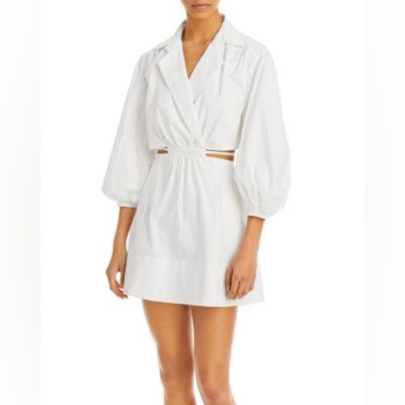 Bardot Arden Mini Poplin Dress Orchid white Size 10/XL - Picture 1 of 16
